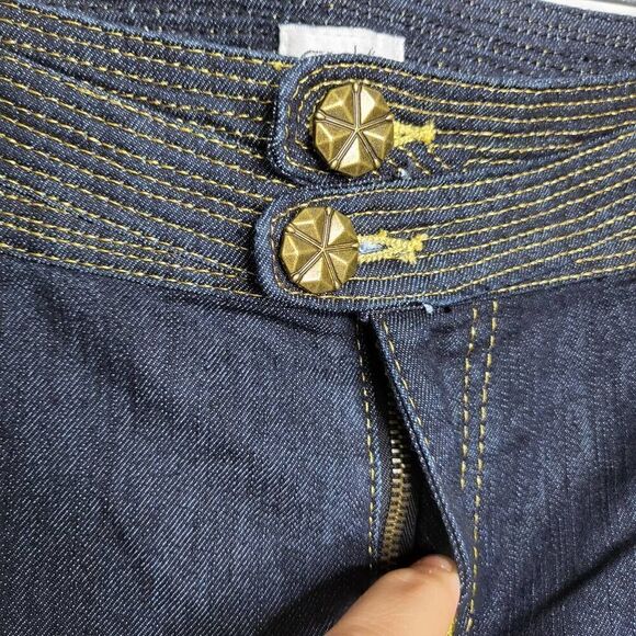 Cache Flare Leg Gold Accents Jeans Size 4 - Picture 4 of 9